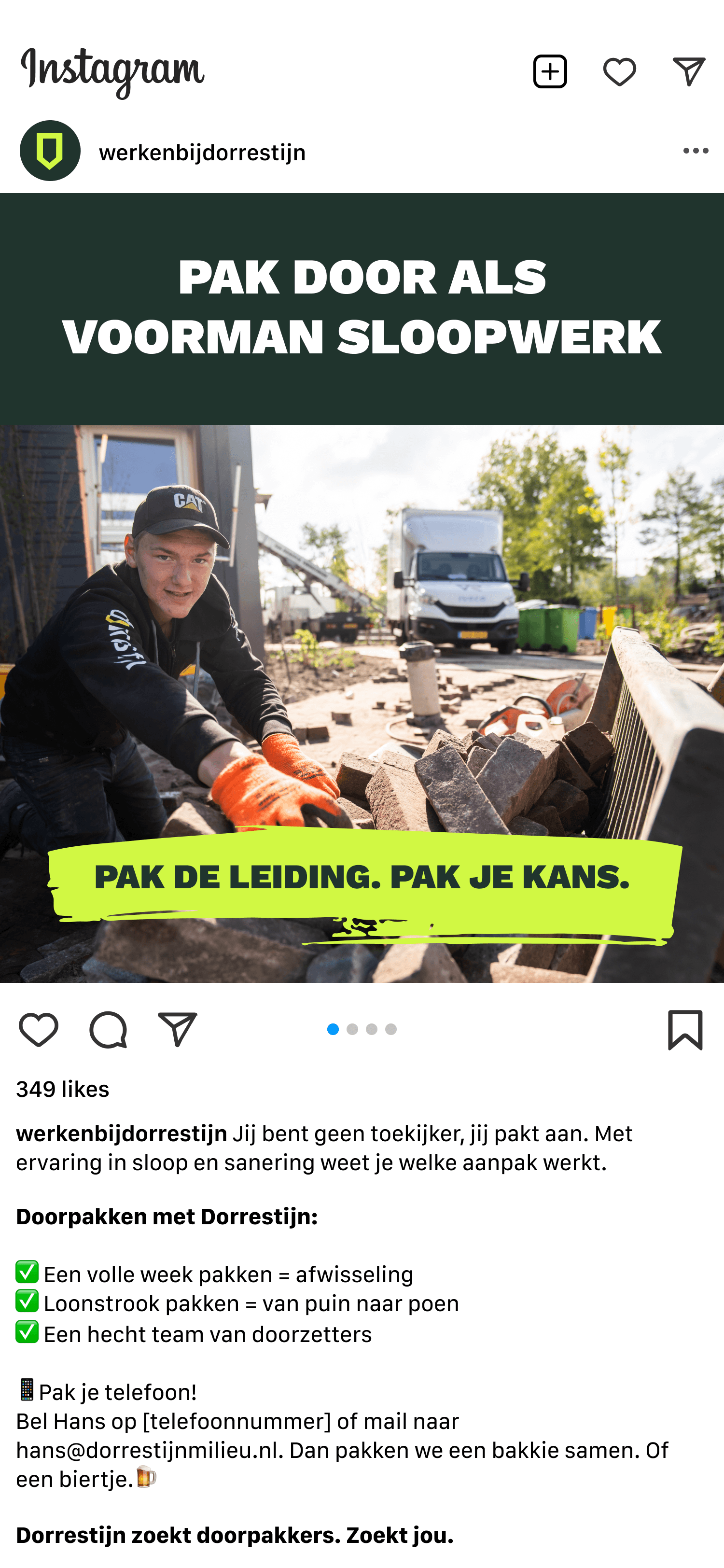 Pak die baan